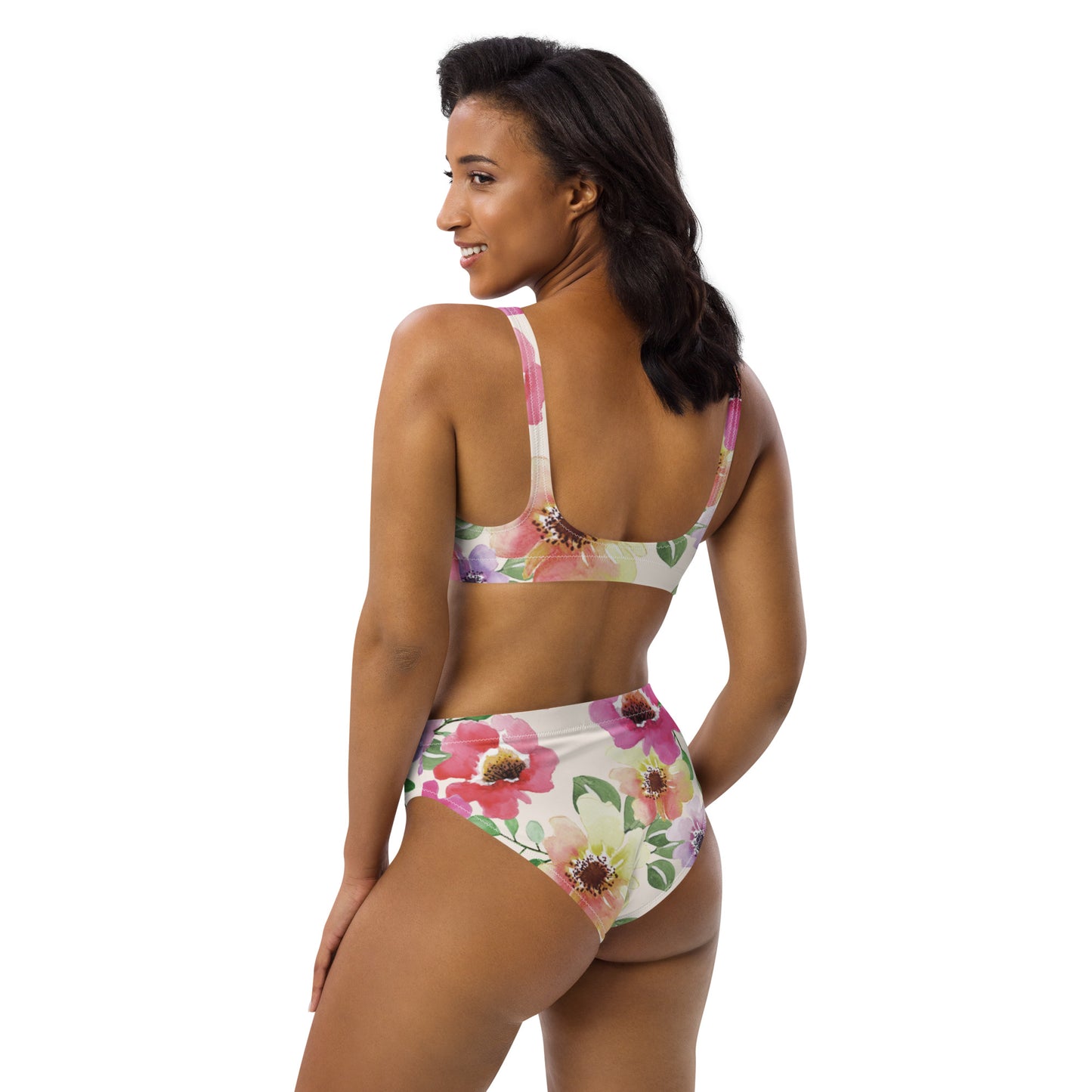 Recycled high-waisted bikini